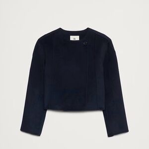 Banana Republic Navy Women's Double Faced cropped jacket